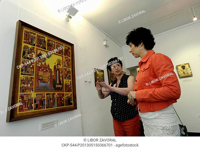Exhibition of Russian domestic icons and iconostasis from the end of 18th and early 19th century started in the Regional Museum in Decin, Czech Republic, May 15