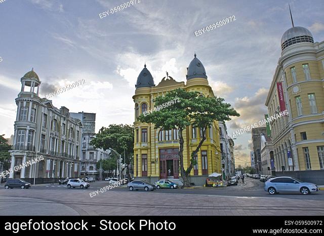 Recife, Old city street view, Brazil, South America