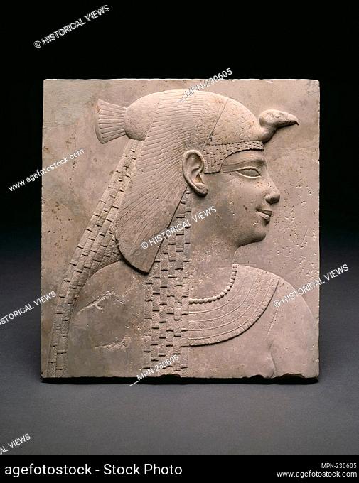 Plaque Depicting a Queen or Goddess - Ptolemaic Period (332–30 BC) - Egyptian - Artist: Ancient Egyptian, Origin: Egypt, Date: 200 BC–30 BC