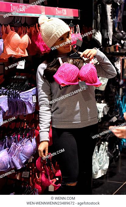'Ibiza Weekender' star Imogen Townley goes underwear shopping at Ann Summers in Manchester, ahead of Valentine's Day tomorrow Featuring: Imogen Townley Where:...