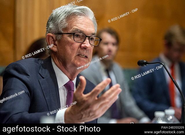 Jerome H. Powell, Chairman, Board of Governors of the Federal Reserve System appears before a Senate Committee on Banking, Housing