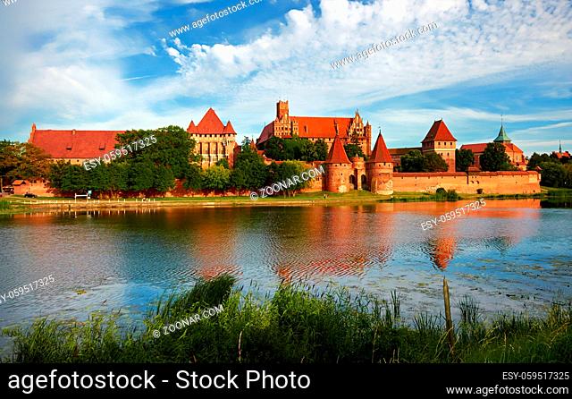 historical knights castle malbork in poland