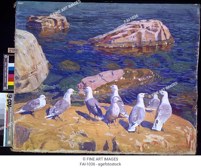 The seagulls. Rylov, Arkadi Alexandrovich (1870-1939). Tempera on canvas. Russian Painting, End of 19th - Early 20th cen. . 1910