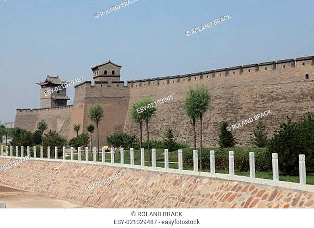 Die Stadtmauer von Pingyao in China