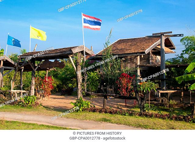 Thailand: Traditional wooden Loei house at Ban Na Aor cultural village, Loei Province