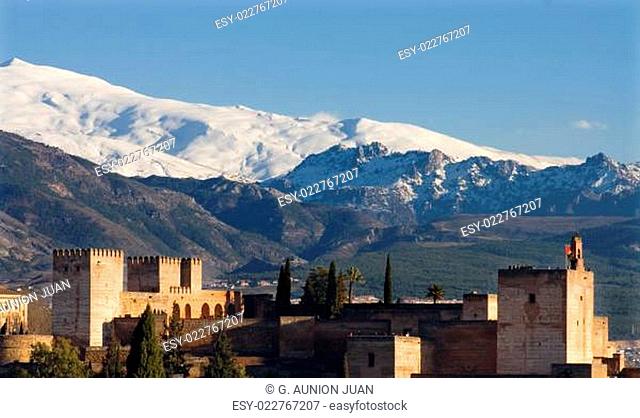 Granada snowy mountain