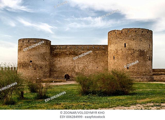 Citadel on the Dniester estuary Old fortress in town Bilhorod-Dnistrovski