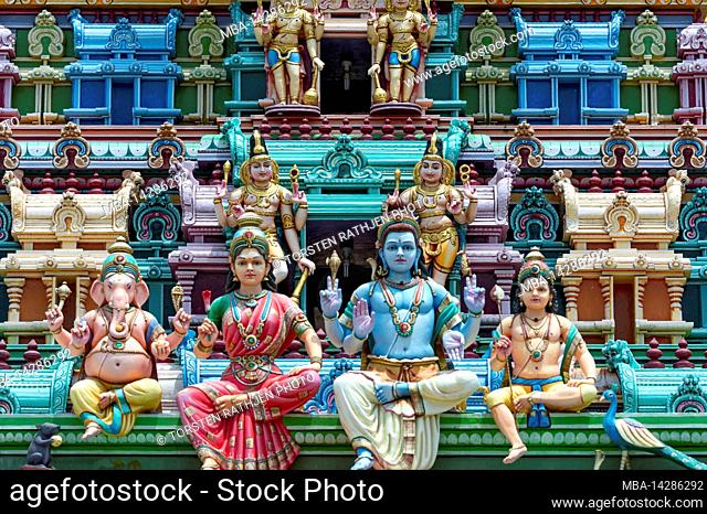 Richly decorated Indian temple, Rajapalayam, India