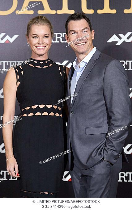 Rebecca Romijn, Jerry O'Connell attend ‘Carter’ AXN TV series photocall at URSO Hotel on November 7, 2019 in Madrid, Spain