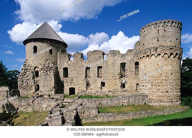 Castle ruins (1443-1456), Cesis. Vidzeme, Latvia