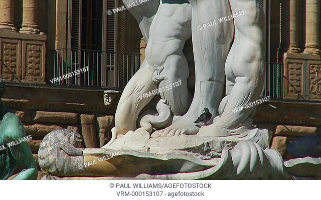 Fountain of Neptune, Piazza della Signoria (Signoria square), in front of the Palazzo Vecchio, 1565, Florence, Italy
