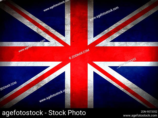 British flag paited on the wall. UK flag background