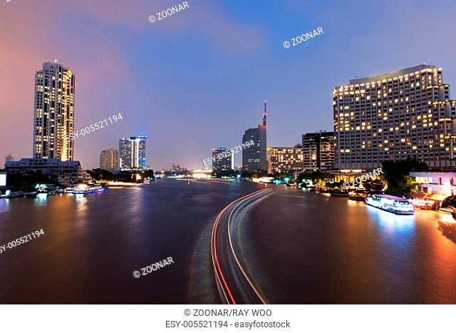 Night scene of Bangkok city