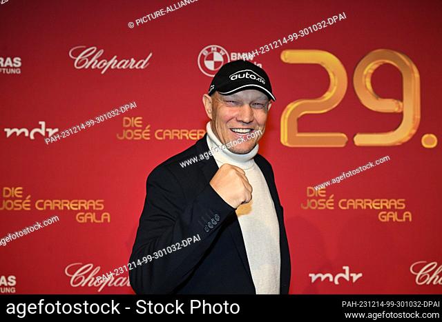 14 December 2023, Saxony, Leipzig: Former boxer Axel Schulz is coming to the 29th Jose Carreras Gala. The show from Media City Leipzig will be broadcast live on...