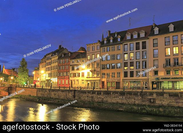 Strasbourg at Night, Grand Est, France