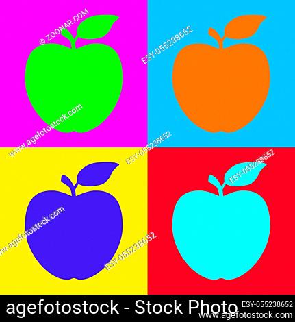 Apfel und Popart - Apple and pop-art