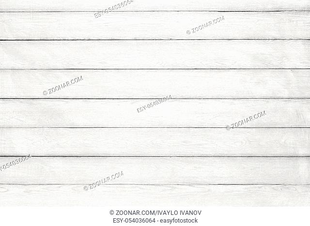 Wood texture background, white wood planks. Grunge washed wood wall pattern