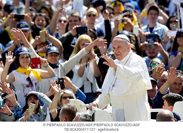 Pope Francis during the special audience for the 150th anniversary of Azione Cattolica Association, St. Peter Square, Vatican
