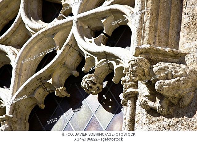 Sculptural detail at the Lonja de la Seda - Valencia - Comunidad Valenciana - Spain - Europe