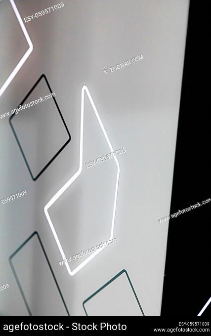 Black, White and Grey geometric designer shapes for technology wallpaper or decor