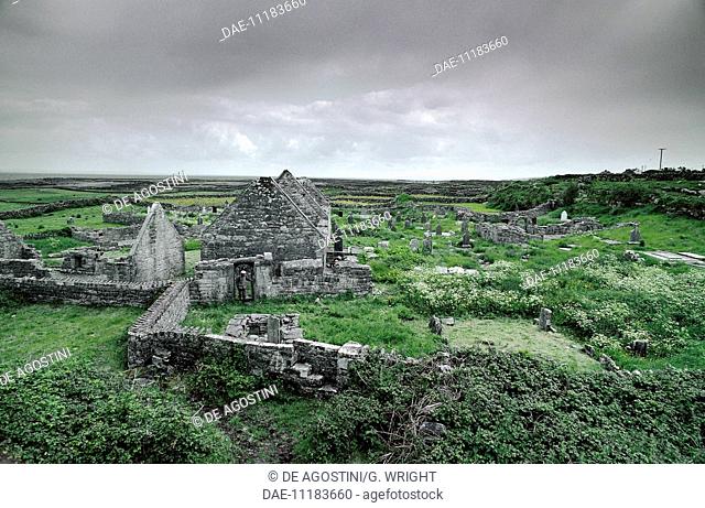 Ruins of The Seven Churches (Na Seacht Teampaill), Inishmore, Aran Islands, Ireland, 8th-9th century