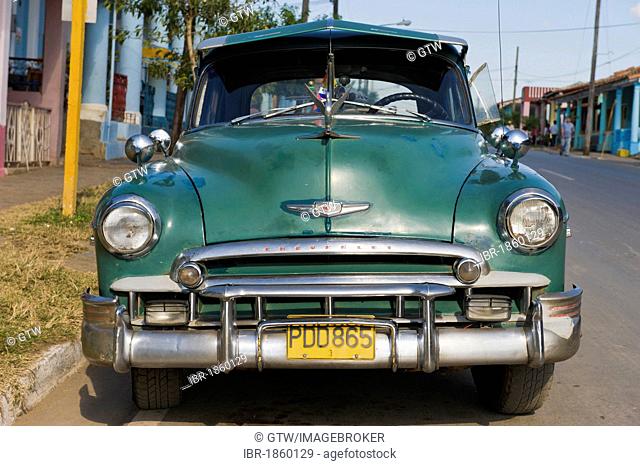 Vintage car, Vinales, Pinar del Rio Province, Cuba, Central America