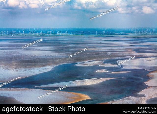 Aerial Photo of the Schleswig-Holstein Wadden Sea National Park in Germany