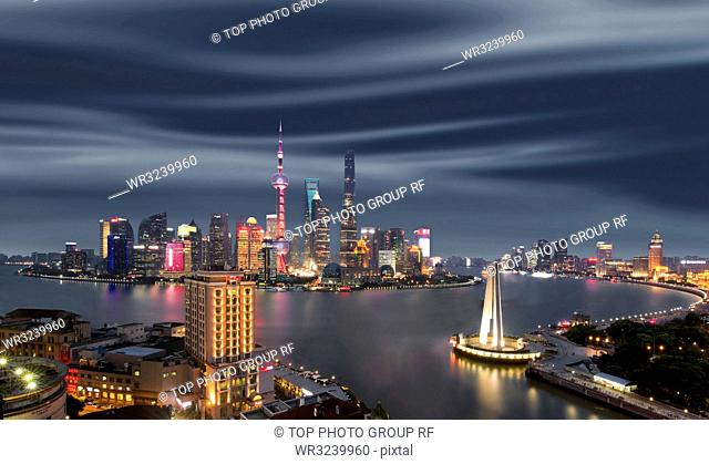 The Bund on Shanghai at the night; China