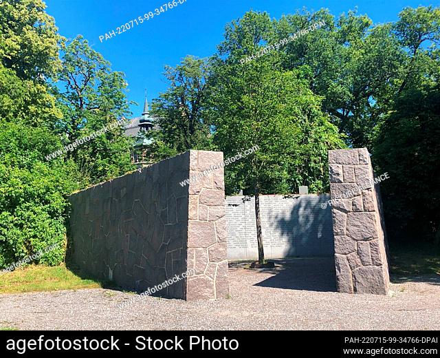 FILED - 13 July 2022, Sweden, Stockholm: The Estonia Monument on the Stockholm island of Djurgården commemorates the many victims of the sinking of the Baltic...