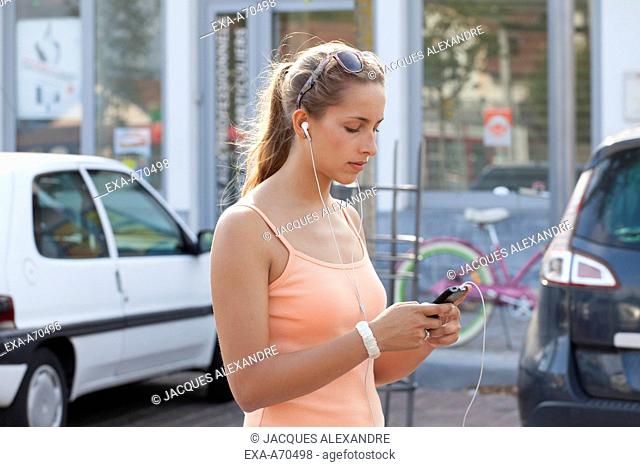 woman busy with her phone