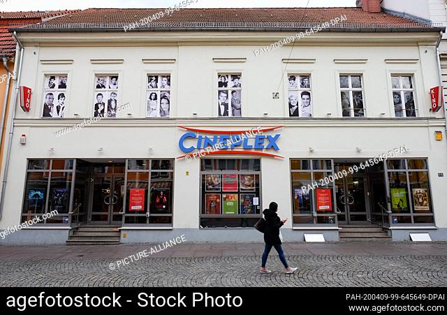 03 April 2020, Berlin: The Cineplex Spandau cinema is located in the building of the former shop cinema ""Spandauer Lichtspiele"", which was opened in 1911