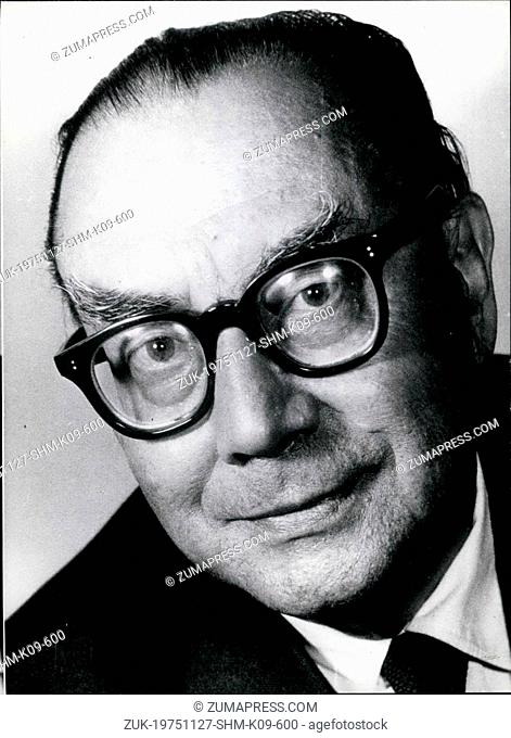 November 27, 1975 - Composer Nico Dostal will Be so on November 27th 1975 Nico Dostal , the Austrian composer, was born eighty years ago on November 27th 1895...