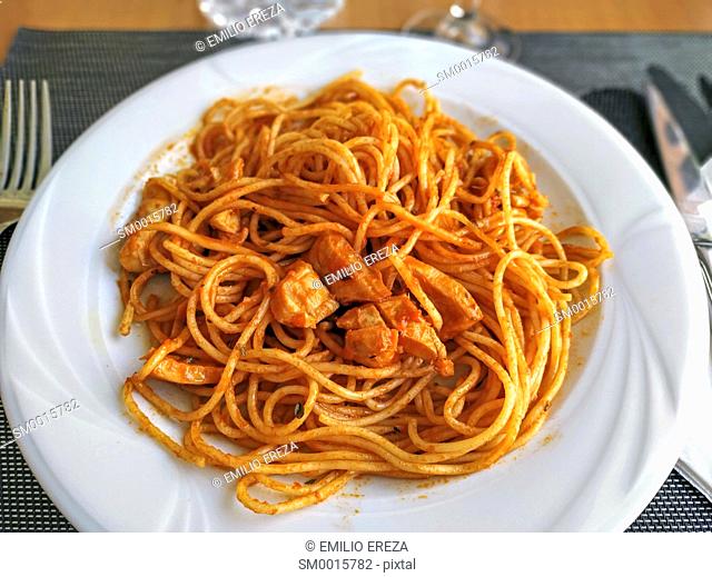 Spaghetti with cuttlefish