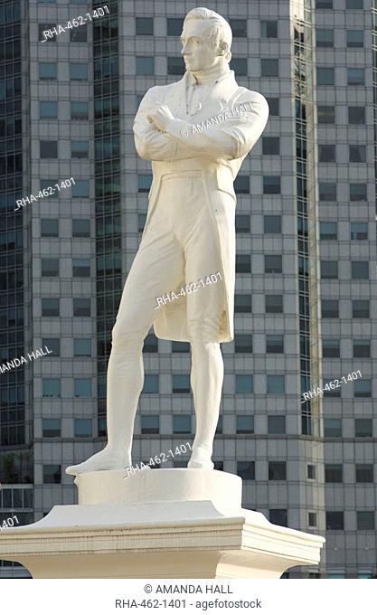 Statue of Sir Stamford Raffles at Raffles Landing Site, Singapore, South East Asia