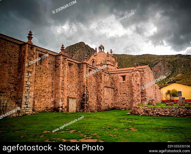 Exterior view to Iglesia de Santa Isabel de Pucara at Puno, Peru