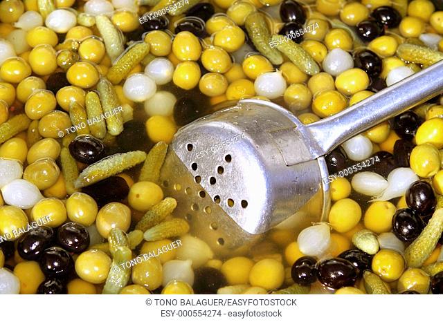 olives varied colorful texture market mediterranean food