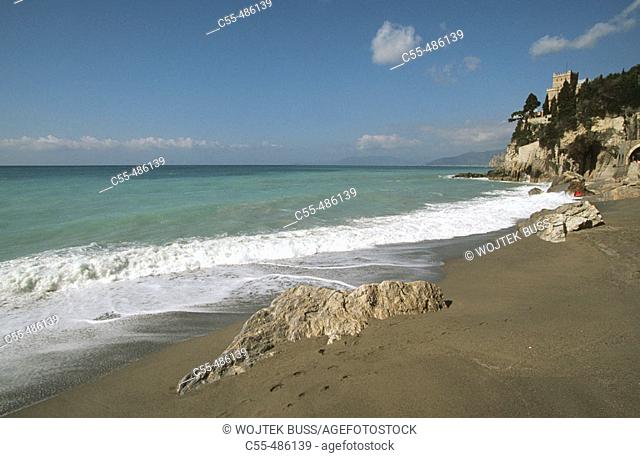 Castelletto beach, Finale Ligure. Liguria, Italy
