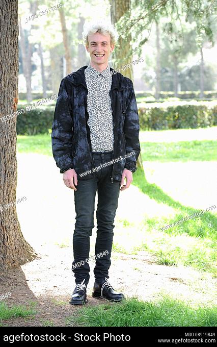 Italian actor Teodoro Giambanco photographed in Villa Borghese during the photocall of the film Quanto Basta. Rome (Italy), March 29th, 2018.