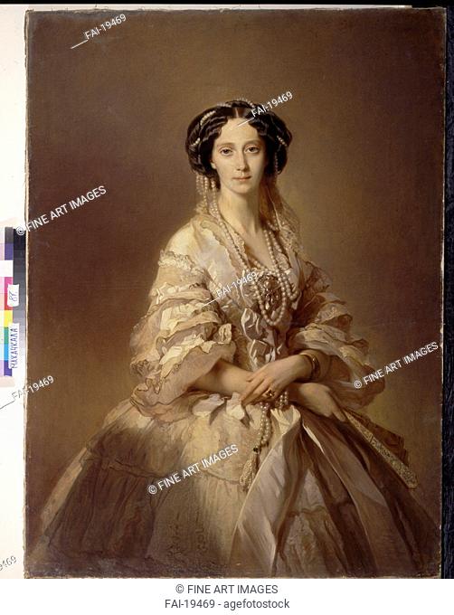 Portrait of Maria Alexandrovna (1824-1880), Empress of Russia. Makarov, Ivan Kosmich (1822-1897). Oil on canvas. Academic art