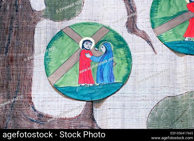 4th Stations of the Cross, Jesus meets His Mother, Church of St. John in Piflas, Germany
