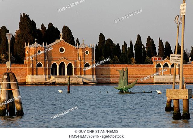 Italy, Venetia, Venice, listed as World Heritage by UNESCO, San Michele, cimetery