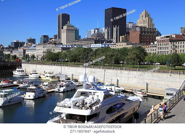 Canada, Quebec, Montreal, Vieux Port, skyline