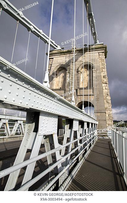 Menai Suspension Bridge; Anglesey; Wales; UK