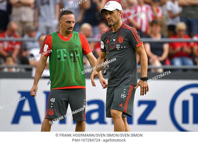 Niko KOVAC (coach Bayern Munich) with Franck RIBERY (Bayern Munich). Training camp FC Bayern Munich in Rottach Egern / Tegernsee. Football 1