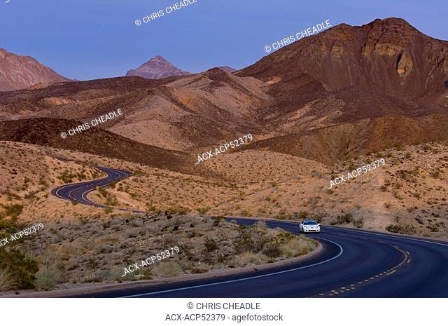 Highway 169, west side of Lake Mead, Nevada, USA