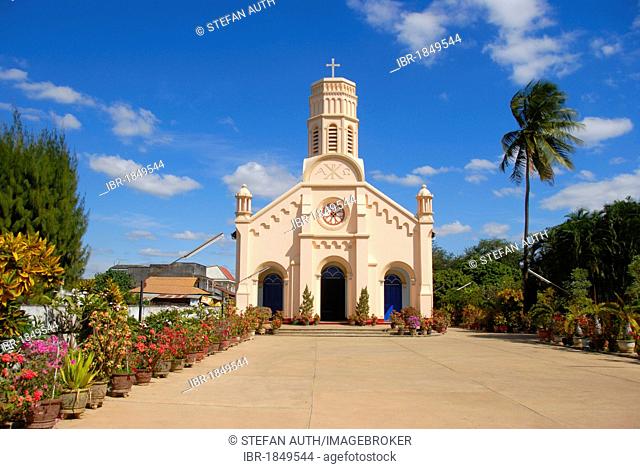 Catholic Church of St. Theresa, French colonial era, Savannakhet, Laos, Southeast Asia, Asia