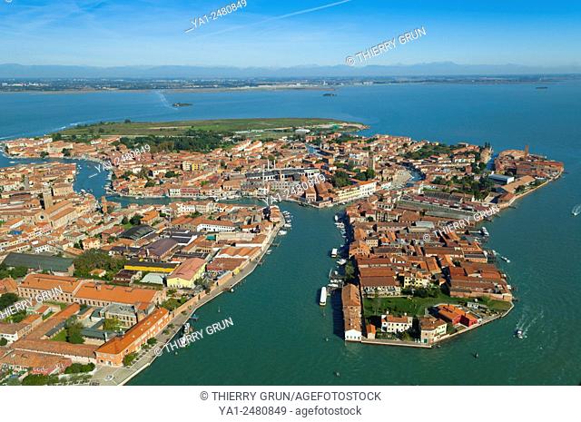 Italy, Venice lagoon, Murano island aerial view