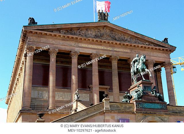 The Old National Gallery (Alte Nationalgalerie) on Museum Island, Berlin, Germany. It was founded in 1861, and shows Classical, Romantic, Biedermeier
