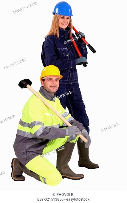 Two manual workers