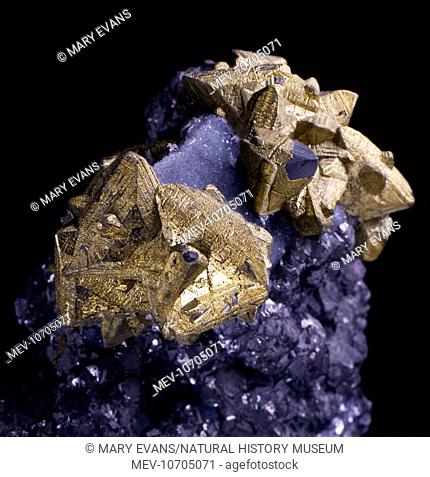 A specimen of the mineral tetrahedrite (copper antimony sulphide), from Herodsfoot mine, Liskeard, Cornwall